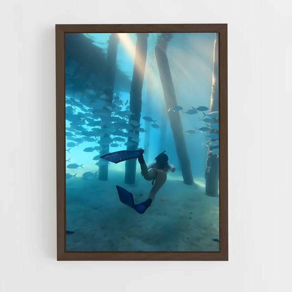 Poster Free de diving – affiche Plongée en apnée (vue 5)